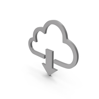 Cloud Download Grey Symbol PNG & PSD Images