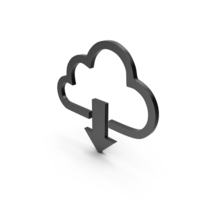Black Cloud Download Symbol PNG & PSD Images
