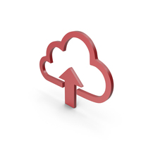 Cloud Upload Red Symbol PNG & PSD Images
