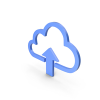 Blue Cloud Upload Symbol PNG & PSD Images