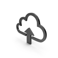 Cloud Upload Black Symbol PNG & PSD Images
