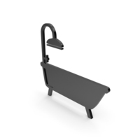 Bathtub Black Symbol PNG & PSD Images
