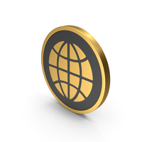Gold Web Icon PNG & PSD Images