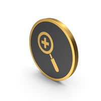 Gold Icon Zoom Plus PNG & PSD Images