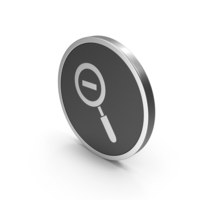 Silver Icon Zoom Minus PNG & PSD Images