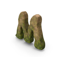 M Letter Mossy Rock PNG & PSD Images