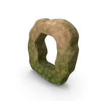 O Letter Mossy Rock PNG & PSD Images