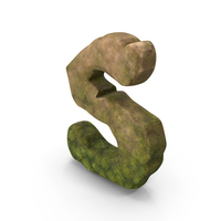S Letter Mossy Rock PNG & PSD Images