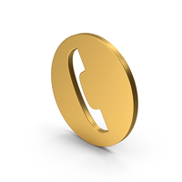 Phone / Call Gold Symbol PNG & PSD Images