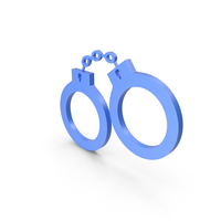 Handcuff Blue Icon PNG & PSD Images