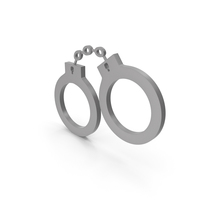 Grey Handcuff Icon PNG & PSD Images