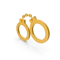 Handcuff Yellow Icon PNG & PSD Images
