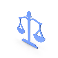Scales Of Justice Blue Icon PNG & PSD Images
