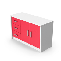 Sideboard Red White PNG & PSD Images