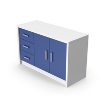 Sideboard Blue White PNG & PSD Images