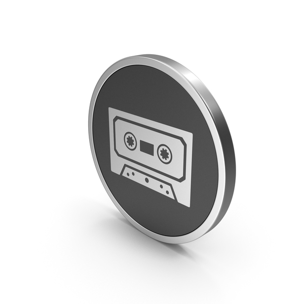 Silver Icon Audio Cassette PNG & PSD Images
