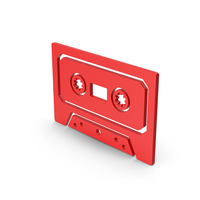 Audio Cassette Red Symbol PNG & PSD Images