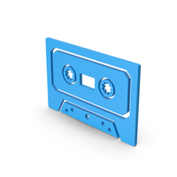 Audio Cassette Blue Symbol PNG & PSD Images