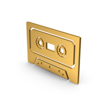 Audio Cassette Gold Symbol PNG & PSD Images