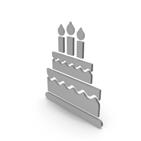 Birthday Cake Grey Icon PNG & PSD Images