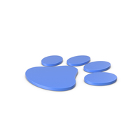 Paw Blue Icon PNG & PSD Images