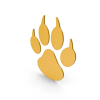 Paw Yellow Icon PNG & PSD Images
