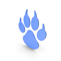 Paw Blue Icon 04 PNG & PSD Images