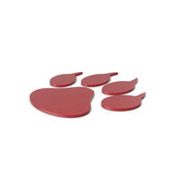 Paw Red Icon PNG & PSD Images