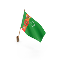 Wall Flag of Turkmenistan PNG & PSD Images