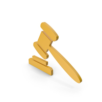 Gavel Yellow Icon PNG & PSD Images