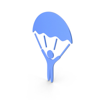 Blue Parasailing Icon PNG & PSD Images
