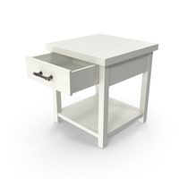 End Table Open White PNG & PSD Images