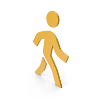 Walking Yellow Icon PNG & PSD Images