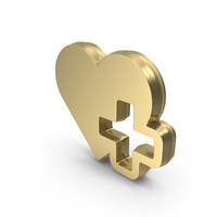 Heart Health Medical Gold PNG & PSD Images
