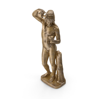 Ganymede Statue on Base Bronze PNG & PSD Images