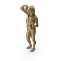 Ganymede Statue with Jug Bronze PNG & PSD Images