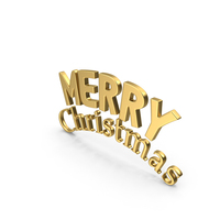 Gold Symbol Merry Christmas PNG & PSD Images