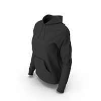 Female Fitted Hoodie Body Shape Black PNG & PSD Images