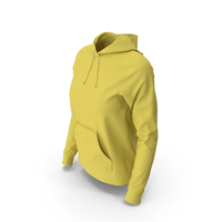 Female Fitted Hoodie Body Shape Yellow PNG & PSD Images