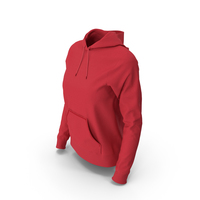 Female Fitted Hoodie Body Shape Red PNG & PSD Images
