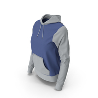 Female Fitted Hoodie Dark Blue And Gray PNG & PSD Images