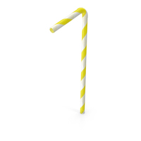 Bendy Plastic Drinking Straw Yellow PNG & PSD Images