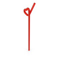 Drinking Straw Heart Shaped PNG & PSD Images