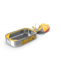 Opened Pull Ring Sardine Tin Can PNG & PSD Images