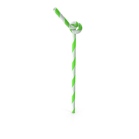 Green Spiral Plastic Drinking Straw PNG & PSD Images