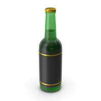 Beer Bottle Gold Cap PNG & PSD Images