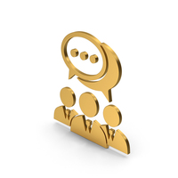 Symbol People Chatting / Talking Gold PNG & PSD Images