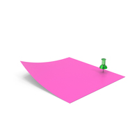 Pink Sticky Notes With Push Pin PNG & PSD Images