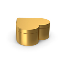 Heart Box Gold PNG & PSD Images