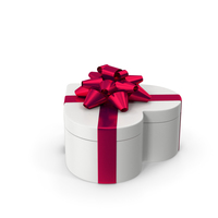 Heart Gift Box White Red PNG & PSD Images